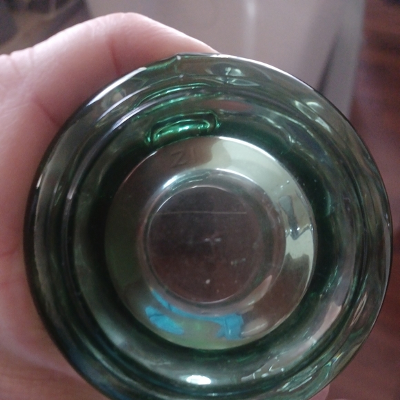 CocaCola Mug Clear With Green Tint Heavy Glass Pre Owned  Marked With J - Picture 7 of 7